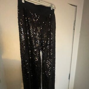 Black Sequin Pants